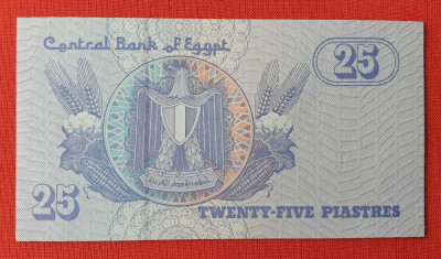 25 Piastres - Egipt - Bancnota veche - in stare foarte buna foto