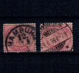 Deutsches Reich 1890/99 - Mi.No. 37c,f stampilate