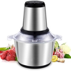 Tocator electric multifunctional, capacitate 3L, putere 250W, cu bol din inox, cu 4 lame din otel inoxidabil, gri