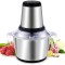 Tocator electric multifunctional, capacitate 2L, putere 250W, cu bol din inox, cu 4 lame din otel inoxidabil, gri