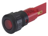 Lampă LED roșie plată 24VDC &Oslash;16,2mm EAO 17-381350Z cu 17 conectori