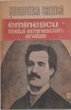 Eminescu (III). Textul eminescian: analize (Biblioteca critica) - Carte