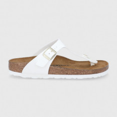 Birkenstock șlapi Gizeh femei, culoarea alb, cu toc plat 1005300-White