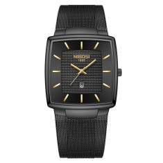Ceas barbatesc de mana Nibosi Elegant Casual Analog Quartz Fashion Negru