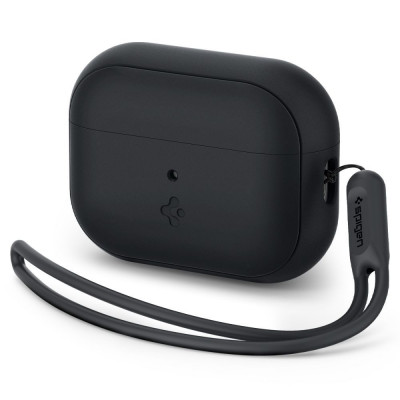 Husa Spigen Silicone Fit Strap pentru Apple AirPods Pro 1/2 Negru foto