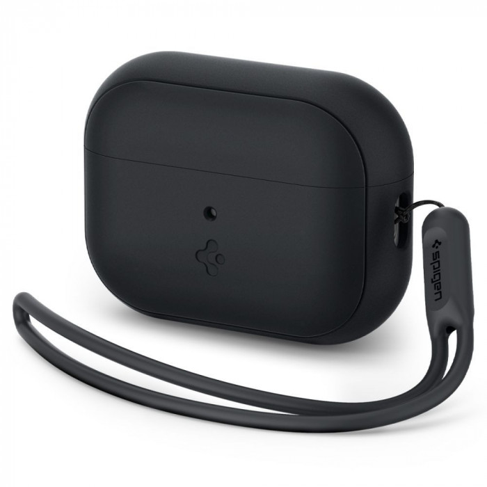 Husa Spigen Silicone Fit Strap pentru Apple AirPods Pro 1/2 Negru