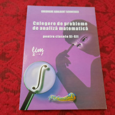 GHEORGHE ADALBERT SCHNEIDER CULEGERE DE PROBLEME ANALIZA MATEMATICA RF22/3