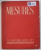 MESURES , REVUE , NO. 1 , 15 JANVIER 1935 , COPERTA TIPARITA INVERS