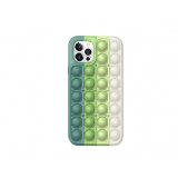 Husa de protectie POP IT compatibila cu IPhone 12 pro max , Verde/Gri, ALC MOBILE