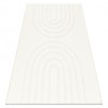 Covor lavabil CURVY alb 11 Arches, structural, reliefat, plus, 200x290 cm