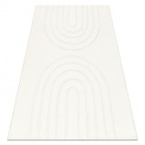 Covor lavabil CURVY alb 11 Arches, structural, reliefat, plus, 120x170 cm
