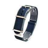 Curea tip NATO Bleumarin cu Gri Morellato Band Fabric Ribbon - 18mm, 20mm, 22mm