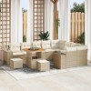 VidaXL Set de canapele pentru grădină 12 pcs Bej poliratan 3362041