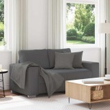 VidaXL Canapea lovesea gri &icirc;nchis 120 cm țesătură velur