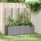 vidaXL Jardinieră de grădină cu spalier gri deschis 160x40x140 cm PP