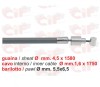 Cablu schimbator viteze varianta scurta 1.6x1750 mm - toate modelele de scutere clasice Vespa