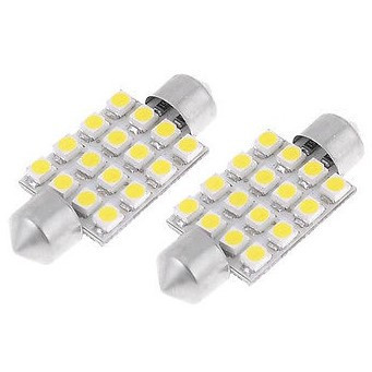 Bec Sofit 16 Led SMD 12V Lumina Alba ( 11 x 39MM ) ( Set 2 Buc ) 85630 TCT-1060