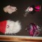LOT 4 ORNAMENTE POM CRACIUN , ANII 80 , MOS CRACIUN ETC