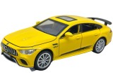 Macheta Mercedes GT63 AMG V8 1:32 galben, sunet, lumini, deschide usi si capote
