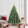 VidaXL Brad de Crăciun artificial cu 300 LED Verde 180 cm PE și PVC 3397785