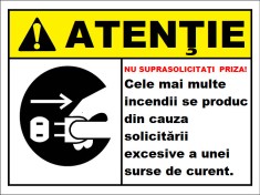 Placuta nu suprasolicitati priza poate produce un incendiu foto