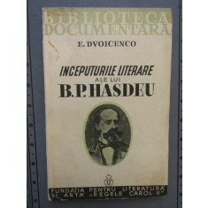 &Icirc;nceputurile literare ale lui B. P. Hașdeu - E. Dvoicenco