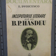 Începuturile literarea ale lui B. P. Hașdeu - E. Dvoicenco