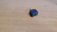 Adaptor jack 3.5 tata - 2Jack 3.5 Mama #A1699 foto