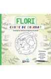 Carte de colorat. Flori