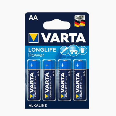 Baterii Varta Longlife Power AA, alcaline, set 4 bucati foto