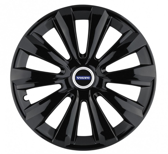Set 4 Capace Roti, potrivite jantelor de R15, pentru Volvo, model delta negru