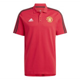 Manchester United tricou polo 3-stripes red - M