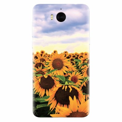 Husa silicon pentru Huawei Y6 2017, Sunflowers foto