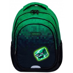 Ghiozdan cu 3 compartimente, AstraBag, Pixel Hero