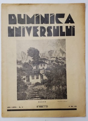 REVISTA &amp;#039;DUMINICA UNIVERSULUI&amp;#039;, ANUL I (XXVII) - No. 19, 10 MAI 1931 foto