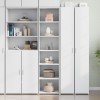 Gossi dulap inalt, alb, 45x41x185 cm, lemn prelucrat