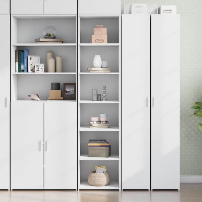 Gossi dulap inalt, alb, 45x41x185 cm, lemn prelucrat