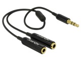 Cablu DELOCK Jack 3,5mm 3pin 0,25m soclu x2 cod 65356