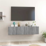 VidaXL Dulap TV suspendat gri sonoma 2 buc. 60x30x30 cm lemn prelucrat