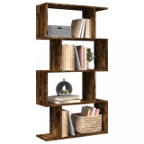 vidaXL Bibliotecă/separator 4 niveluri stejar fumuriu 70x24x129cm lemn