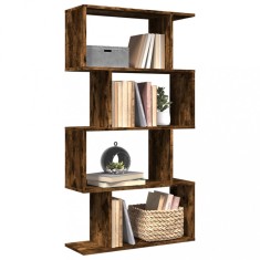 vidaXL Bibliotecă/separator 4 niveluri stejar fumuriu 70x24x129cm lemn