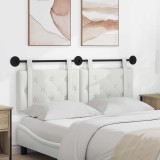 vidaXL Cap de pat suspendat Alb 130 x 55 x 5 cm Piele artificială 42031658