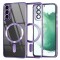 Husa MagSafe pentru Samsung Galaxy S22+ 5G S906, Techsuit, Luxury Crystal, Mov Deschis