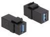 Conector USB A soclu, neagră