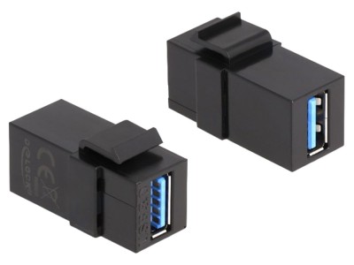 Conector USB A soclu, neagră foto