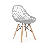 Cumpara ieftin Scaun bucatarie BUC 220, design modern, polipropilena, picioare lemn, 100 kg