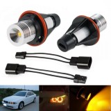 2 x Marker LED Angel Eyes 5W Galben pentru E39 E53 E60 E61 E64