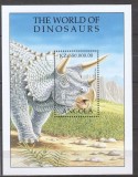 ANGOLA 1998 ANIMALE PREISTORICE DINOZAURI TRICERATOPS, Nestampilat