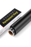 Rulouri de vinil permanent negru mat - 12" x 120" vinil autoadeziv impermeabil pentru Cricut