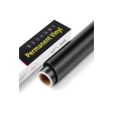 Rulouri de vinil permanent negru mat - 12" x 120" vinil autoadeziv impermeabil pentru Cricut